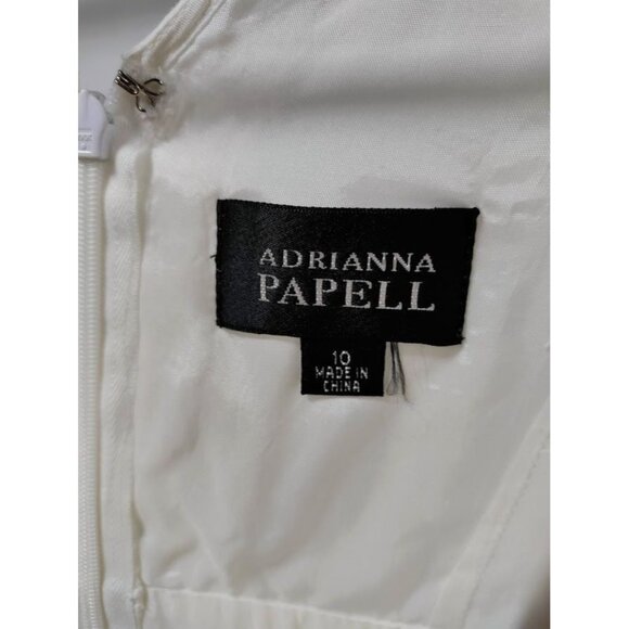 Adrianna Papell White V-Neck Boho Festival Weddinguest Sleeveless Lace Dress 10 - Picture 4 of 10